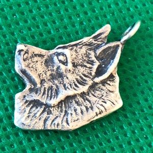 Sterling silver Husky dog face charm pendant # 1
